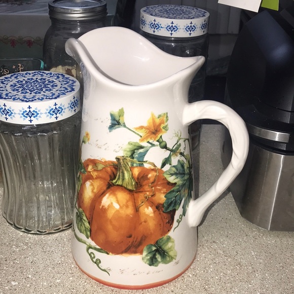NWT Pier 1 Pumpkin Patch Pitcher by Ironstone